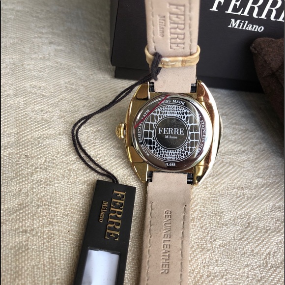 FERRE MILANO Swiss made women’s watch leather strap - Picture 11 of 16